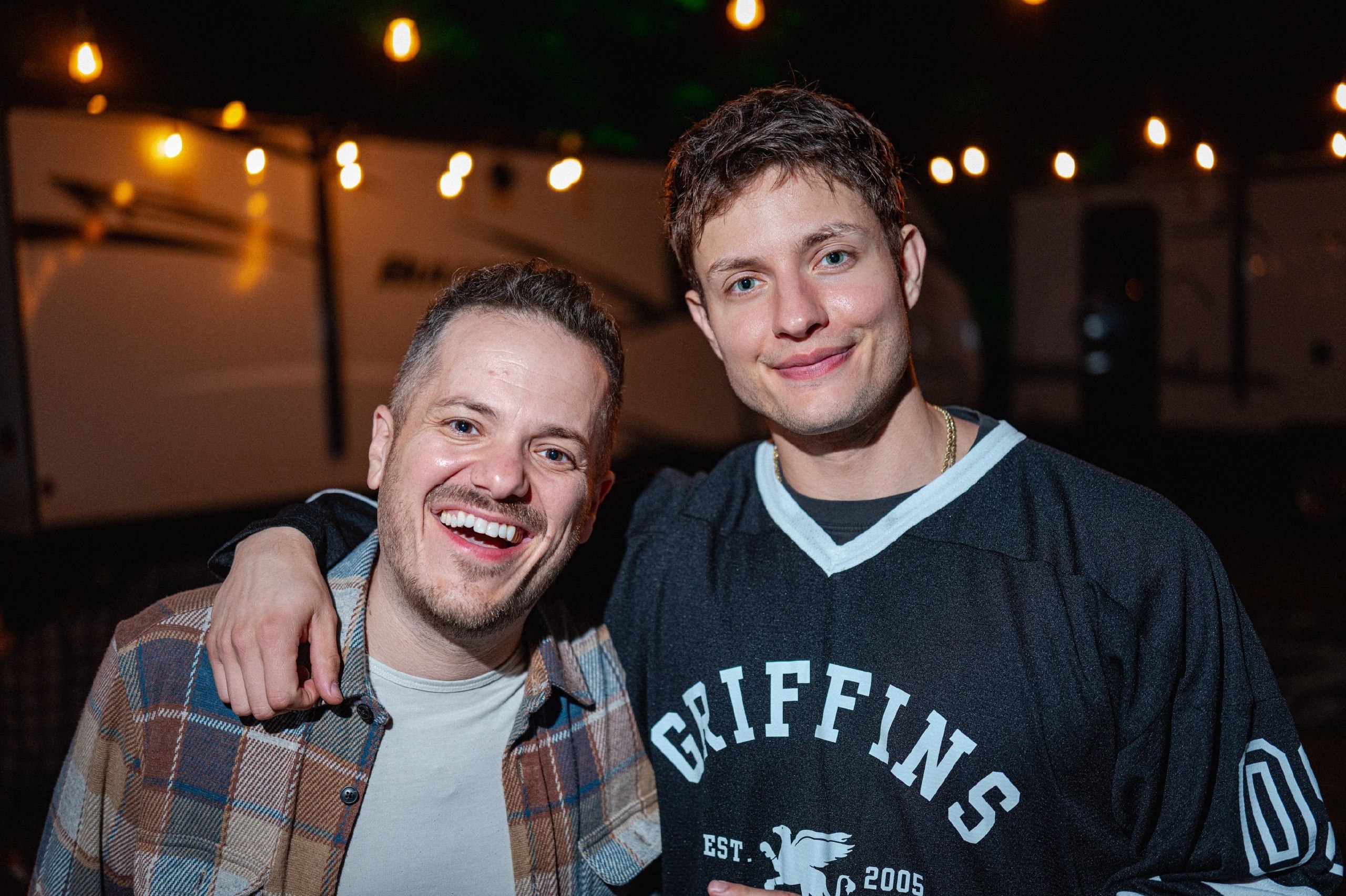 Matt Rife with a fan during a meet and greet